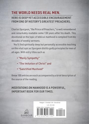 Meditations on Manhood: 100 Devotions from Charles Spurgeon