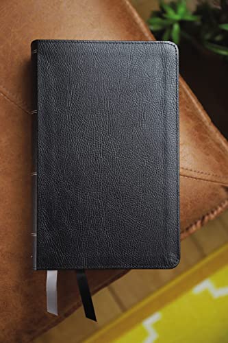 NIV, Thompson Chain-Reference Bible, Handy Size, European Bonded Leather, Black, Thumb Indexed, Red Letter, Comfort Print