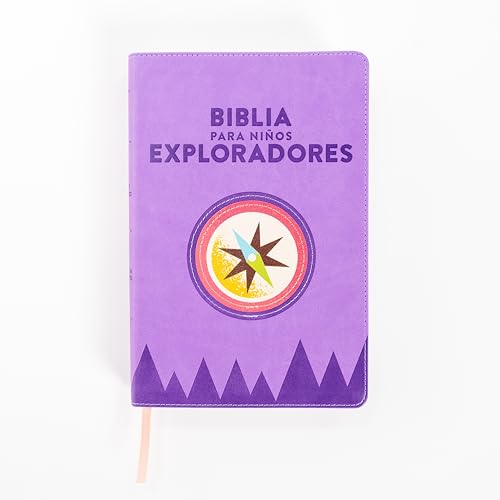 RVR 1960 Biblia para niños exploradores, lavanda compás símil piel / RVR 1960 Kid's explorer Bible, lavander, LeatherTouch