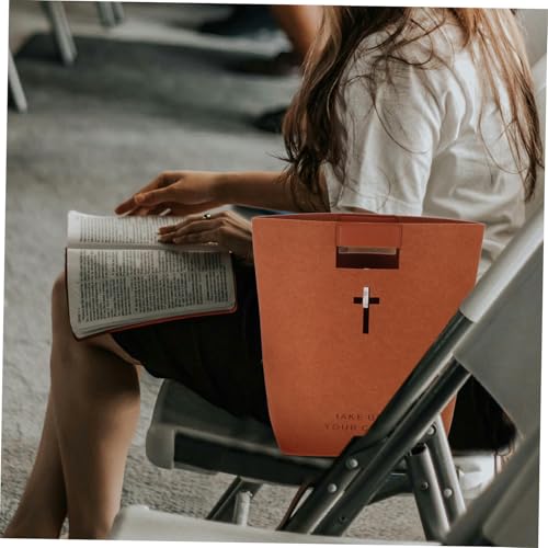 Operitacx Bolsa De Almacenamiento De La Biblia Bolsas De La Biblia Bolso De Fieltro Con Cruz Ahuecada Bolso De La Biblia Con Diseño Biblia Bolsas De Tela Sintió Light Brown