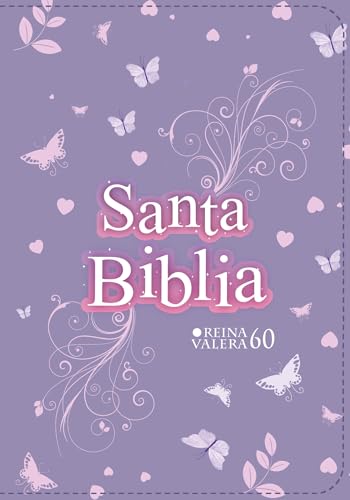 Biblia Rvr 1960 Compacta Símil Piel Juvenil Mariposa Lila (Bible Rvr 1960 Compact Size Leatherlike Youth Lilac Butterfly (Spanish Edition)