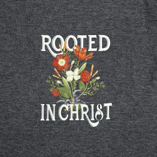 ▶ Camisetas cristianas para mujer: playera de gran tamaño If God is for Us de fe religiosa, playera inspiradora con versículo bíblico, Gris oscuro-cristo, M