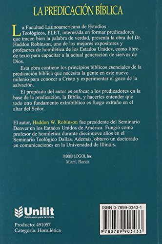 La Predicación BíBlica : Biblical Preaching (Spanish Edition)