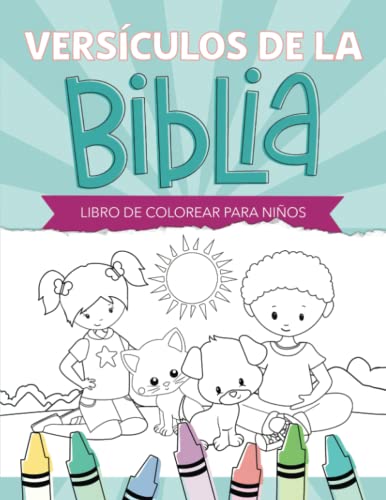 Versículos de la Biblia: Libro de colorear para niños (Spanish Edition)