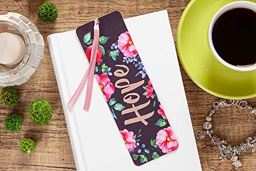Hope Bookmark (Fabric) – Exquisite Fabric Bookmark for Everyone –Foil Stamped, Makes an Inspirational Gift for Book Lovers