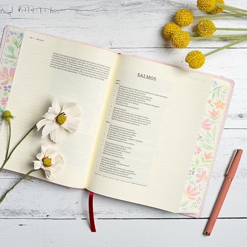 RVR 1960 Biblia de apuntes tamaño personal, floreada, tela impresa / RVR 1960 Personal size Note taking Bible Floral, cloth over boards