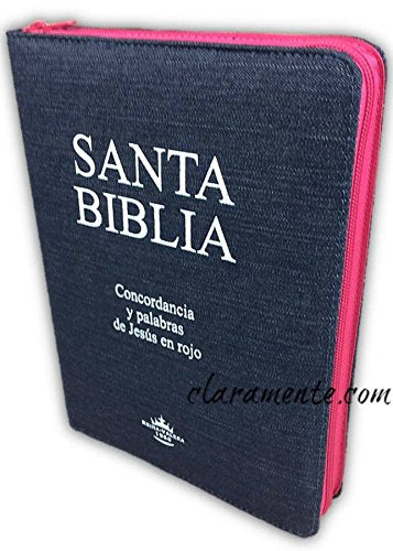 Santa Biblia Letra Gigante Jean con cierre y concordancia, Reina-Valera 1960, RagBook, rosa