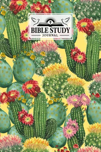 Bible Study Journal: Cactus Cover Bible Study Journal, A Christian Notebook and Workbook | 120 Pages, Size 6" x 9" Design By Astrid Bode