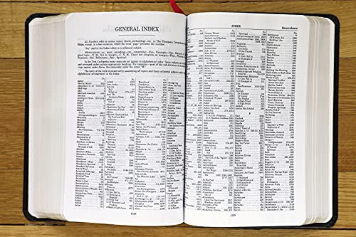 KJV, Thompson Chain-Reference Bible, Handy Size, Bonded Leather, Black, Red Letter