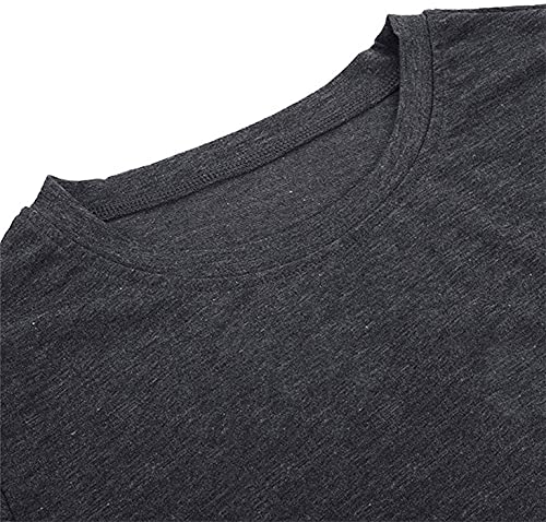 ▶Playera de manga corta cristiana con versículo bíblico, Negro -, L