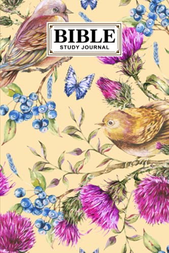 Bible Study Journal: Watercolor Florals Cover Bible Study Journal, A Christian Notebook and Workbook | 120 Pages, Size 6" x 9" Design By Astrid Bode