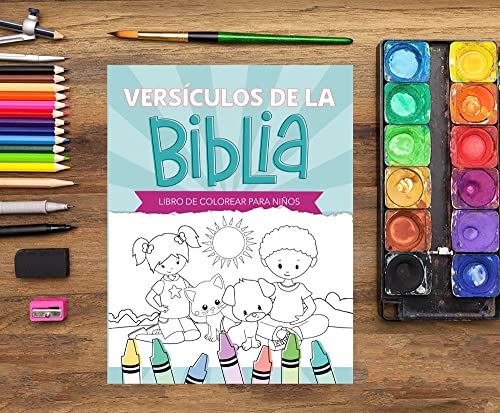 Versículos de la Biblia: Libro de colorear para niños (Spanish Edition)