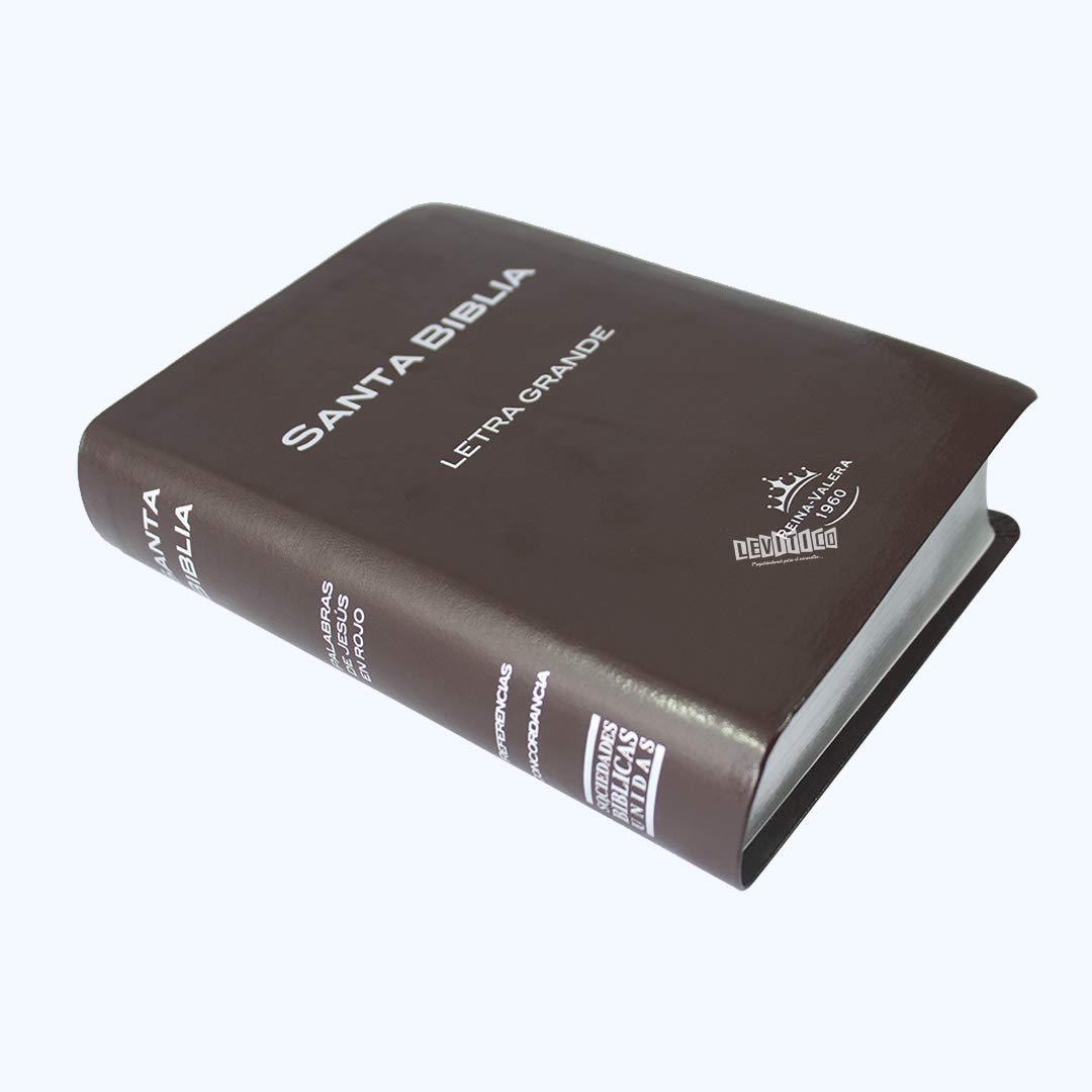SANTA BIBLIA PALABRAS DE JESÃšS EN ROJO C/ÍNDICE CAFÃ‰