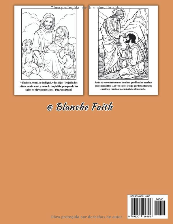 La Biblia Libro para Colorear para Niños: Ilustraciones para Colorear de Historias Bíblicas y Versículos para Aprender las Escrituras