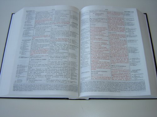 La Bible Thompson Avec Chaine De References / Black French Thompson Chain Study Bible / Texte de la Nouvelle Bible Segond / Palabras de Cristo en rojo / Suplemento arqueológico, concordancia