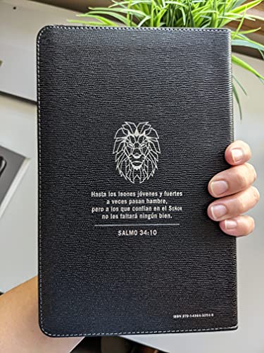 Santa Biblia Ntv, Edición Zíper, León (Sentipiel, Negro)