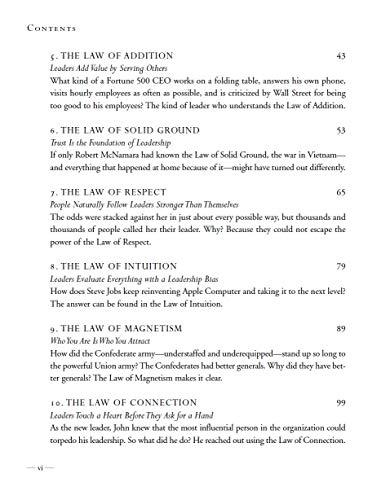 The 21 Irrefutable Laws Of Leadership Workbook