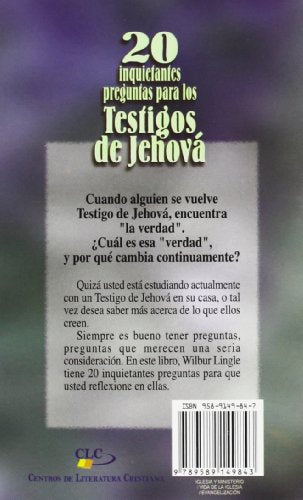 20 Inquietantes Preguntas Para Los Testigos de Jehová - Bolsilibro