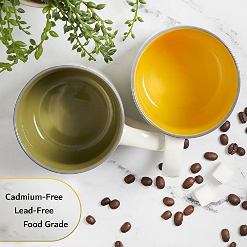▶  Taza grande de cerámica para café y té para mujer: las palabras amables son como el versículo bíblico inspirador, no tóxico/sin plomo, apto para microondas y lavaplatos, taza de