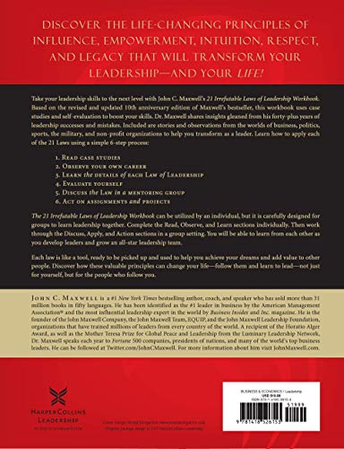 The 21 Irrefutable Laws Of Leadership Workbook
