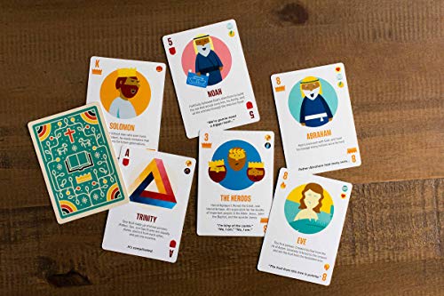 Infografías bíblicas para niños jugando a las cartas