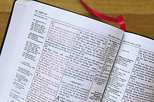 KJV, Thompson Chain-Reference Bible, Handy Size, Bonded Leather, Black, Red Letter