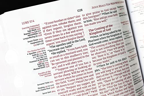 NIV, Thompson Chain-Reference Bible, Handy Size, European Bonded Leather, Black, Thumb Indexed, Red Letter, Comfort Print