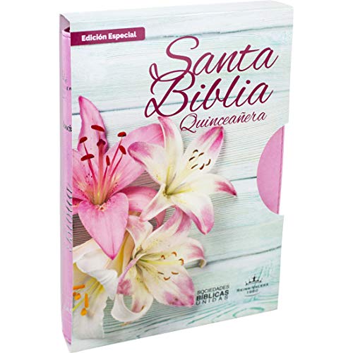 Biblia Quinceañera RVR60, Tapa en imitación cuero rosa noble, ziper, indice, con Concordancia y Fuente de Bendiciones. (Spanish Edition)