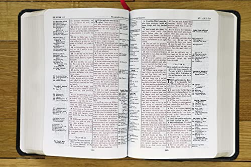 KJV, Thompson Chain-Reference Bible, Handy Size, Bonded Leather, Black, Red Letter