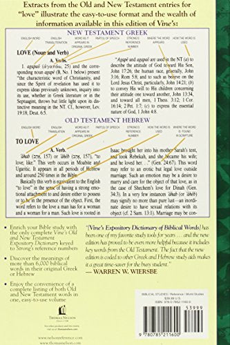 Vine's Complete Expository Dictionary Of Old And New Testament Words. With Topical Index