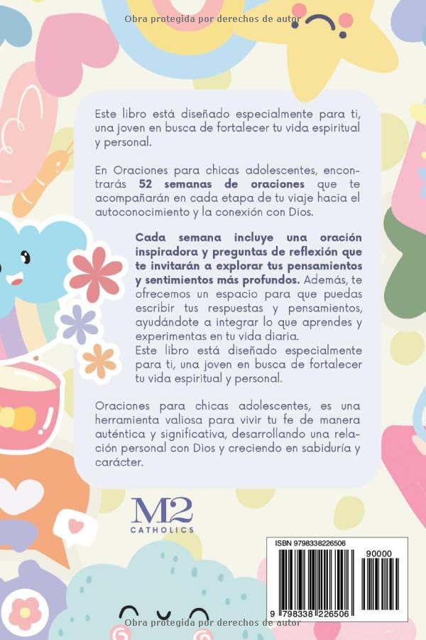 Oraciones para chicas adolescentes: 52 semanas de oración y preguntas de reflexión para tu crecimiento personal y espiritual. Devotional for teen girls. (Oraciones poderosas) (Spanish Edition)