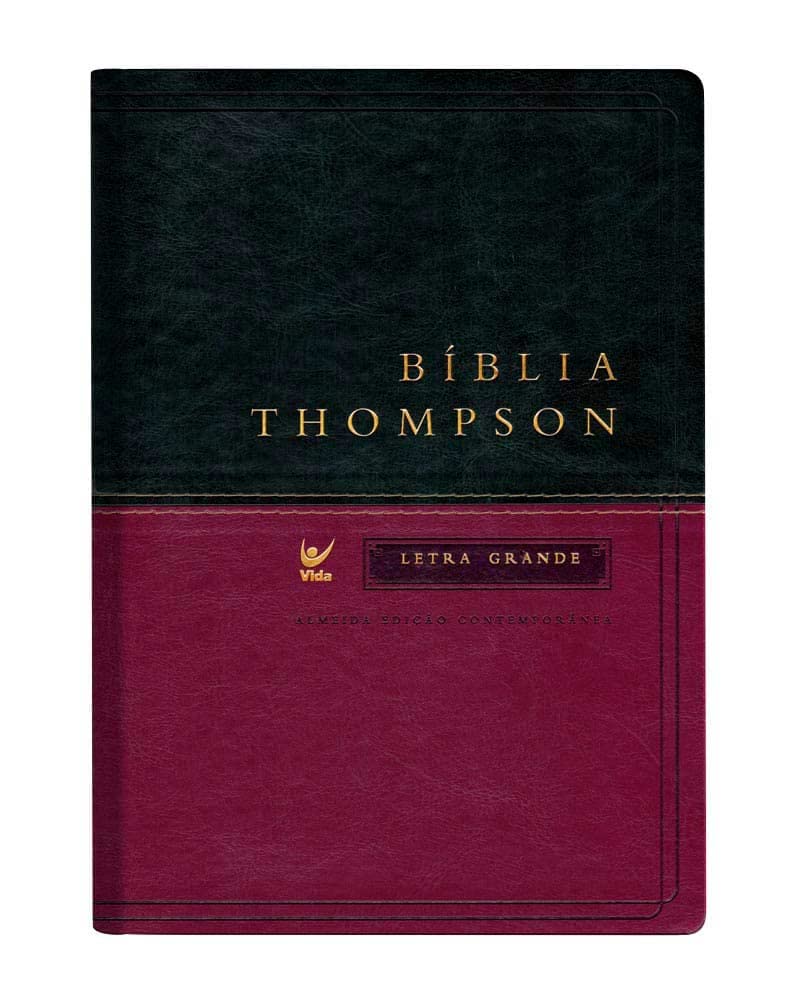 Bíblia Thompson. Letra Grande. Capa Verde e Vinho