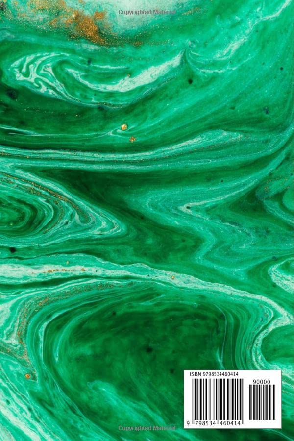 Bible Study Journal: Bible Study Journal Marbled Green Cover, SOAP Sermon Notes Journal | Design by Astrid Bode | 120 Pages, Size 6" x 9"