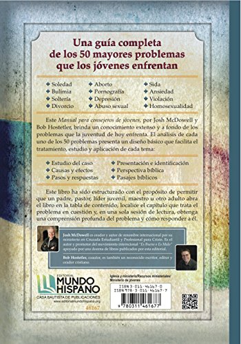 Manual Para Consejeros de Jovenes / Manual for Youth Counselors (Spanish Edition)