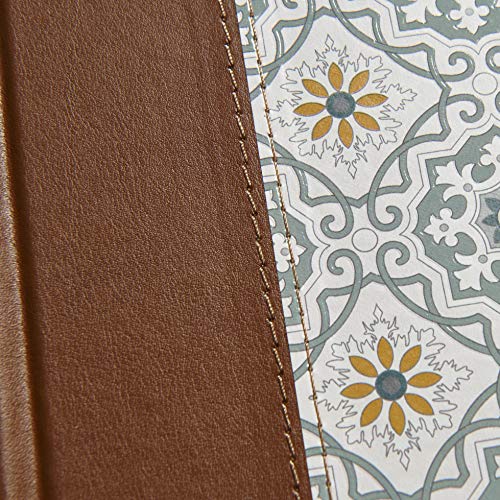 NVI Biblia de Apuntes, azulejos color salvia, símil piel | NVI NoteTaking Bible, Tan/sage, LeatherTouch