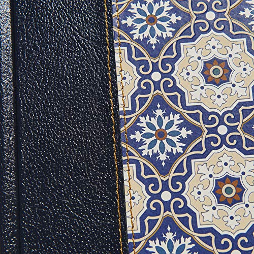 Biblia Reina Valera 1960 de apuntes. Letra grande, piel fabricada y mosaico crema y azul / NoteTaking Bible RVR 1960. Large print, Cloth over Board, Cream and Blue