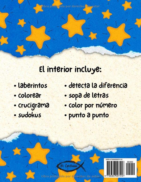 Libro de Actividades Bíblicas para Niños: Un Libro de Rompecabezas con Temática Bíblica para Niños Mayores de 5 Años, que Incluye Laberintos, ... Punto a Punto y Muchos más (Spanish Edition)