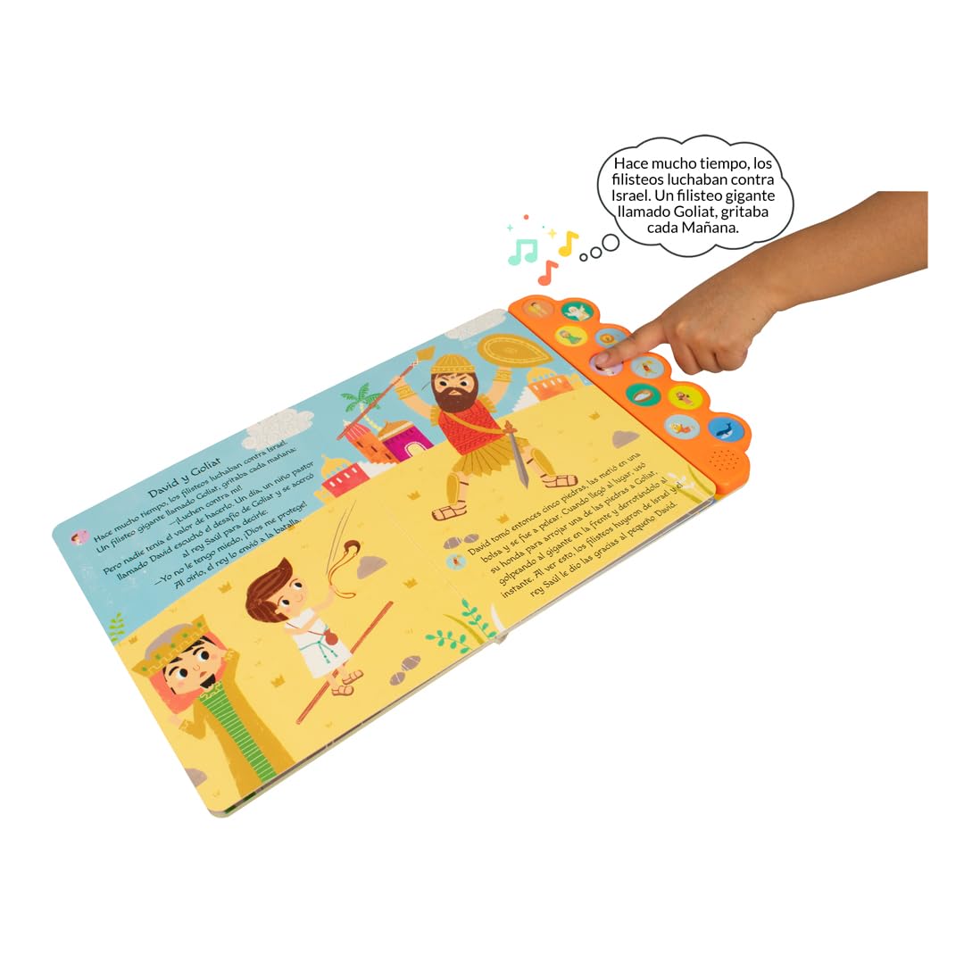 Libro infantil: Historias de la biblia con 10 botones con sonido