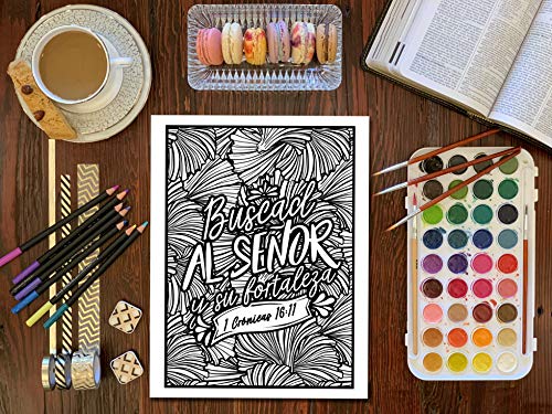 Versículos para mujeres: Un libro cristiano de colorear para adultos: Un libro religioso con 45 versículos de la Biblia para colorear