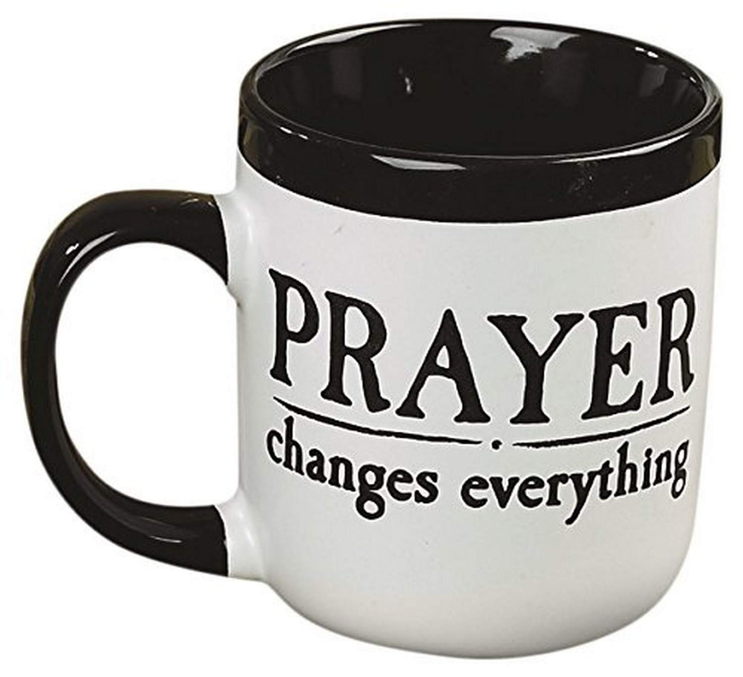 ▶ Taza contemporánea con Texto en inglés Prayer Changes Everything
