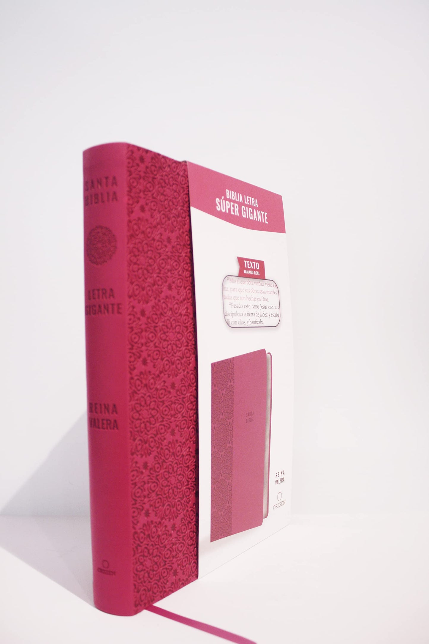 Santa Biblia Reina Valera, Letra Super Gigante, Piel Fucsia