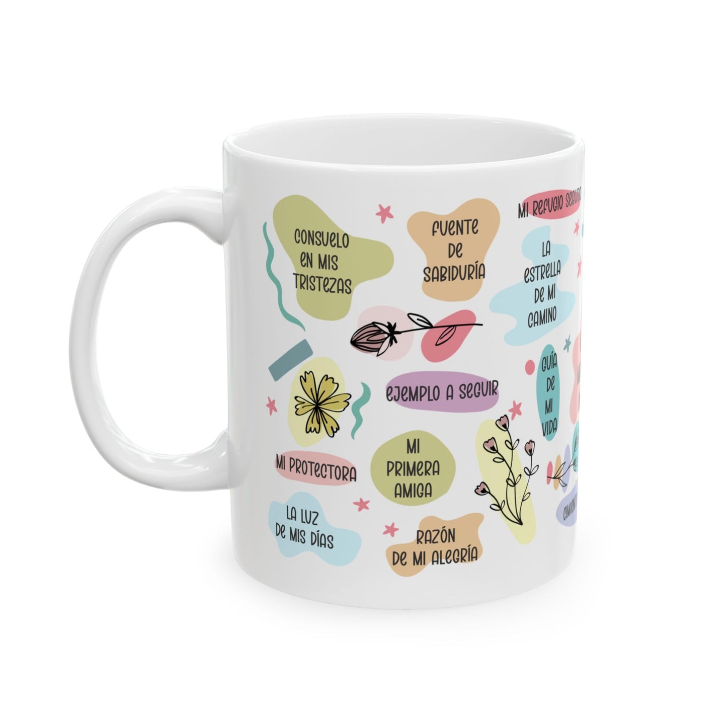 ▶ Taza de Cerámica 11oz con Mensajes de Amor para Mamá Regalo Original para el Día de la Madre Cumpleaños o Navidad Detalle Especial para la Mejor Mamá del Mundo Abuela Tia