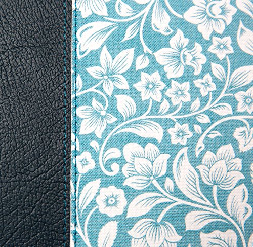 Biblia De Apuntes: Reina-Valera 1960 Azul, Piel Genuina Y Tela Impresa / Blue, Genuine Leather and Printed Cloth