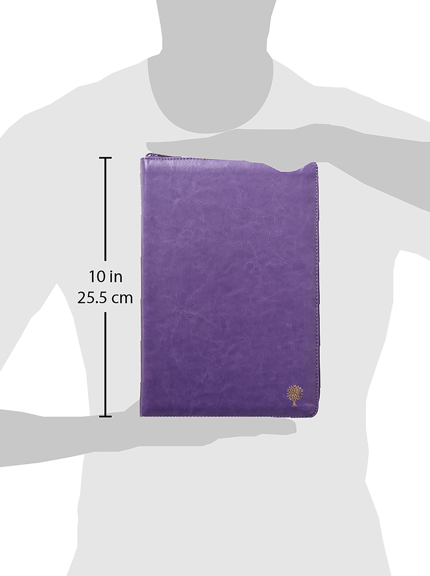 Biblia Reina Valera 1960 letra grande. Símil piel morado con cremallera