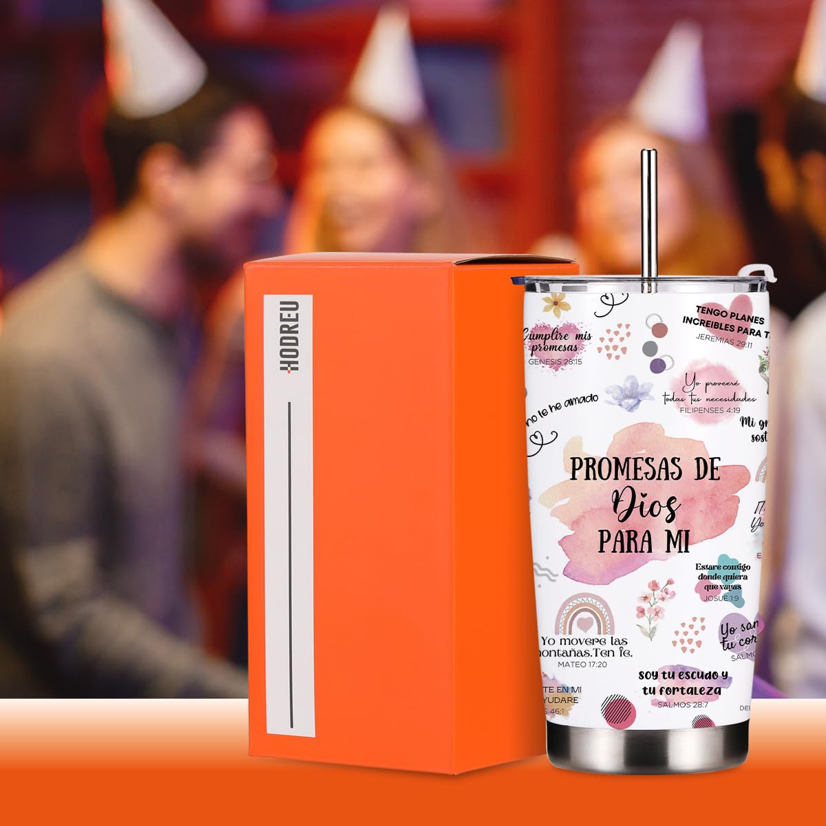 ▶ Vasos cristianos españoles para mujeres, regalos religiosos, vaso de 20 onzas, regalo de agradecimiento para pastor, esposa, taza de viaje aislada para oración, regalo de escritura femenina, taza