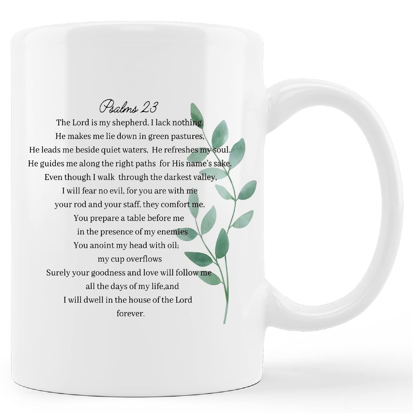 ▶ Taza de cerámica con versículos de la Biblia del Señor es mi pastor, taza de cerámica de 11 onzas, tazas de fe cristiana, regalos para mujeres cristianas, hombres, adolescentes, niñas y niños, regalo para amantes de los perezosos