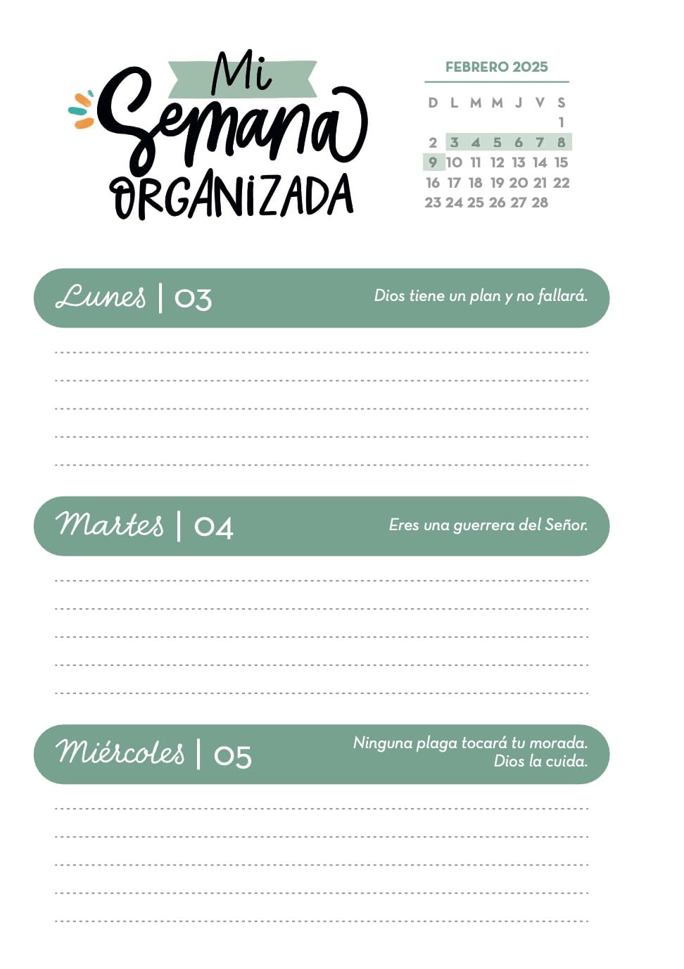 La Temporada Más Feliz de Mi Vida Agenda - Planner (Julio 2024 - Diciembre 2025): Guía Diaria Para El Crecimiento Espiritual Y La Sanidad Interior