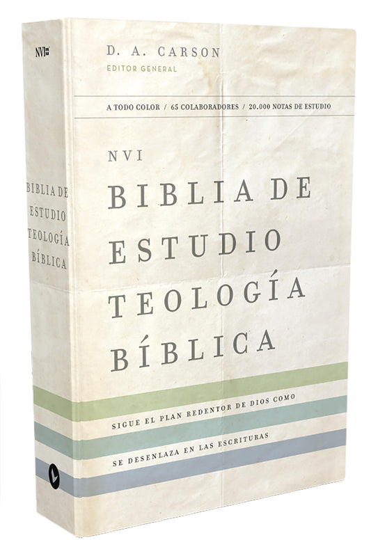 NVI, Biblia de Estudio Teología Bíblica, Interior a cuatro colores, Tapa dura: Sigue el plan redentor de Dios como se desenlaza en las Escrituras