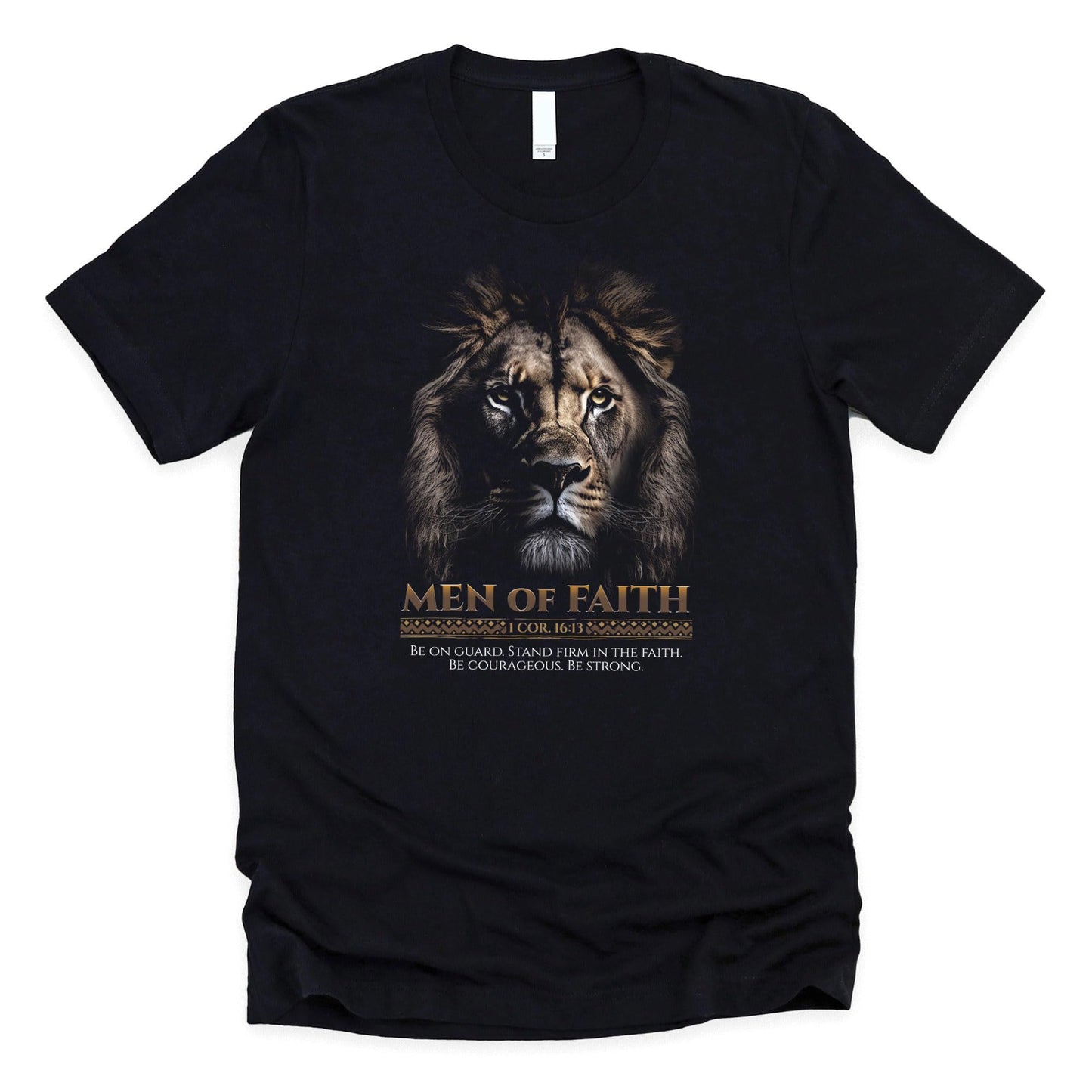 ▶ Hombres de fe | Camisetas cristianas para hombres | Ropa basada en la fe | Regalos cristianos, Negro -, XXXX-Large