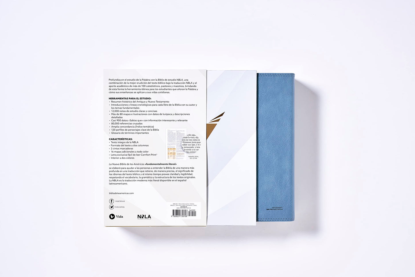 NBLA, Biblia de Estudio, Interior a dos colores, Leathersoft, Gris, Comfort Print